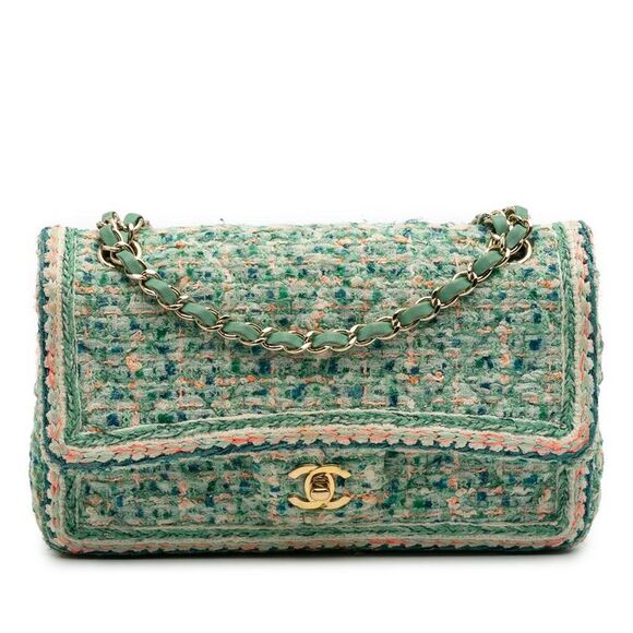 Pre Loved chanel Women Green Shoulder Bag - Picture 1 of 8